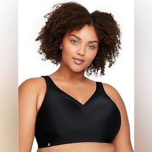 Glamorise Women MagicLift Plus Size Seamless Wirefree Back Close Sports Bra 40D